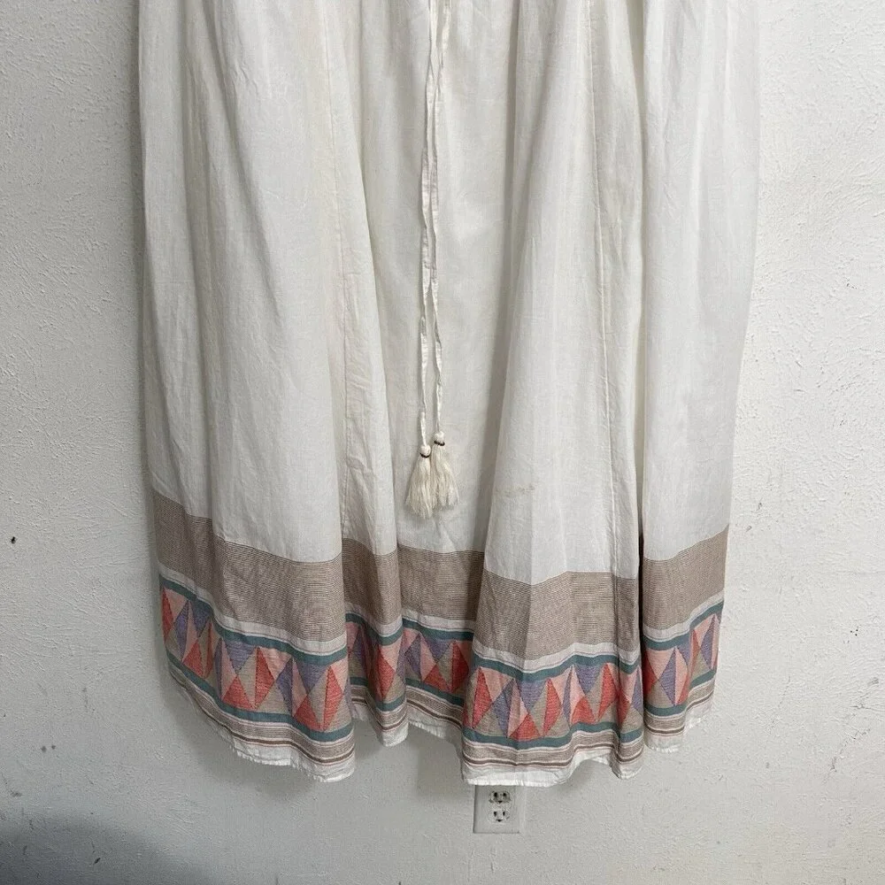 Free People Lulu‎ Bone White Midi Dress Endless Summer Open Back Sleeveless Sz M